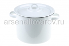 кастрюля эмалированная 3,5 л (С41612) без рисунка (Сибирские товары)
