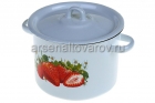 кастрюля эмалированная 3,5 л (С1612*59) Клубника садовая (Сибирские товары)