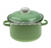 Кастрюля эмалированная  3 л (9МD181Р) салатовая (Сибирские товары)