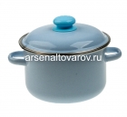 кастрюля эмалированная 3 л (9МD181Р) серо-голубая (Сибирские товары)