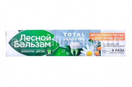 зубная паста Лесной бальзам 75 мл на отваре с ромашкой и облепихой (Калина)