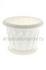 Кашпо для цветов пластиковое  3,6 л 22,4*17,2 см с поддоном мрамор Фелиция (С104М) (Мартика) 