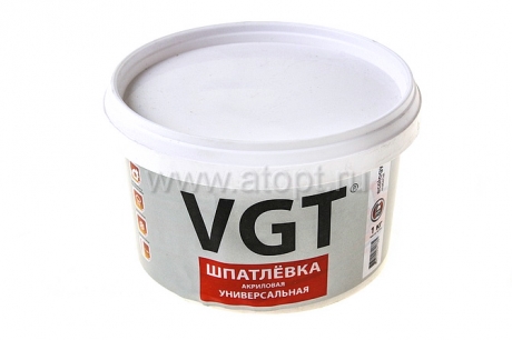 шпатлевка акриловая универсальная ВГТ 1 кг для наружных и внутренних работ