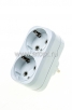 Разветвитель электрический 2 гнезда 16 А с заземлением плоский Универсал (КНР) (А302) 