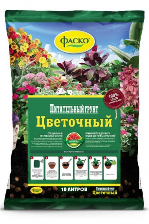 грунт для цветов Цветочный 10 л (Фаско) на поддоне 175 шт